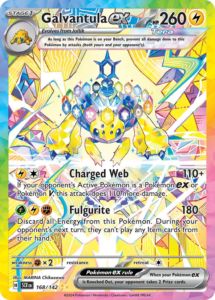 Galvantula ex 214 — Bimbingan Rasi (Indonesian Pokémon TCG card)