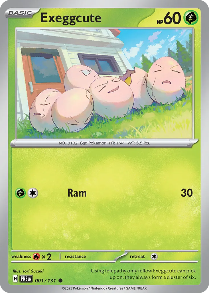 Exeggcute 001/180 — Prismatic Evolutions (English Pokémon TCG card)