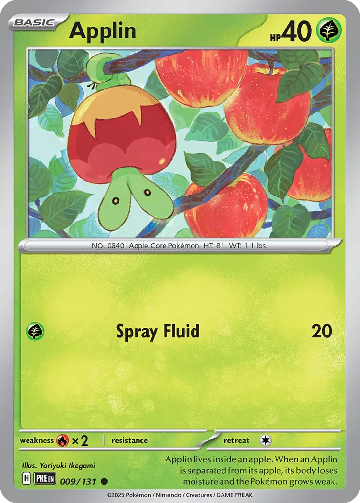Applin 009/180 — Prismatic Evolutions (English Pokémon TCG card)