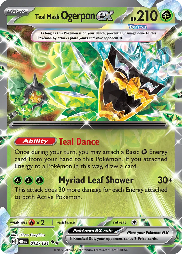 Teal Mask Ogerpon ex 012/180 — Prismatic Evolutions (English Pokémon TCG card)