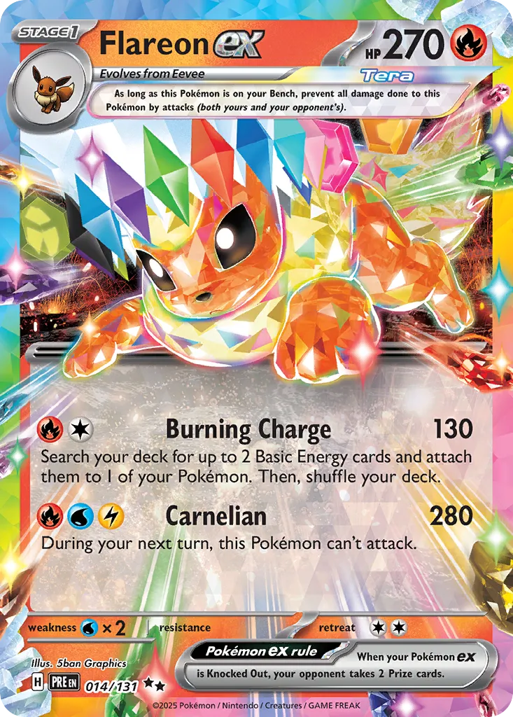 Flareon ex 014/180 — Prismatic Evolutions (English Pokémon TCG card)