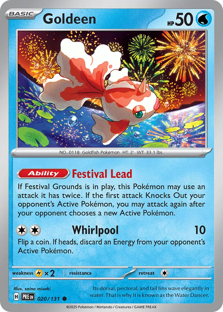 Goldeen 020/180 — Prismatic Evolutions (English Pokémon TCG card)