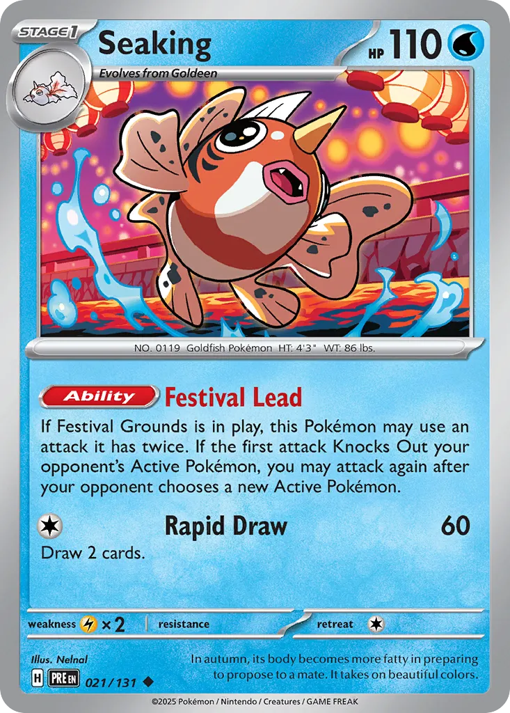 Seaking 021/180 — Prismatic Evolutions (English Pokémon TCG card)