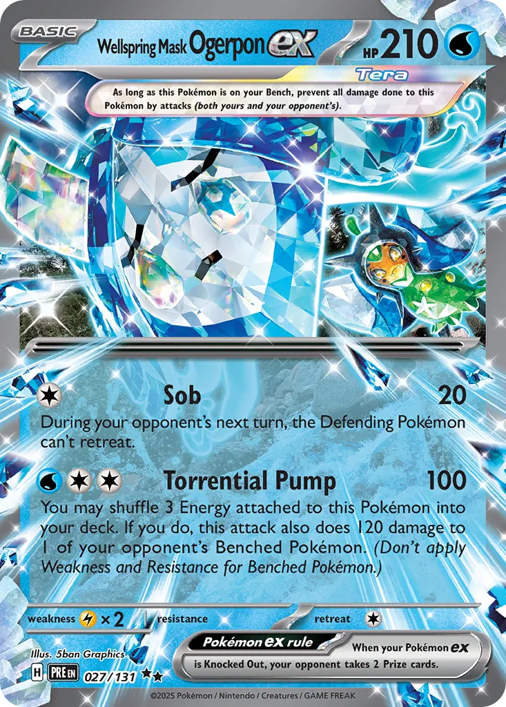 Wellspring Mask Ogerpon ex 027/180 — Prismatic Evolutions (English Pokémon TCG card)