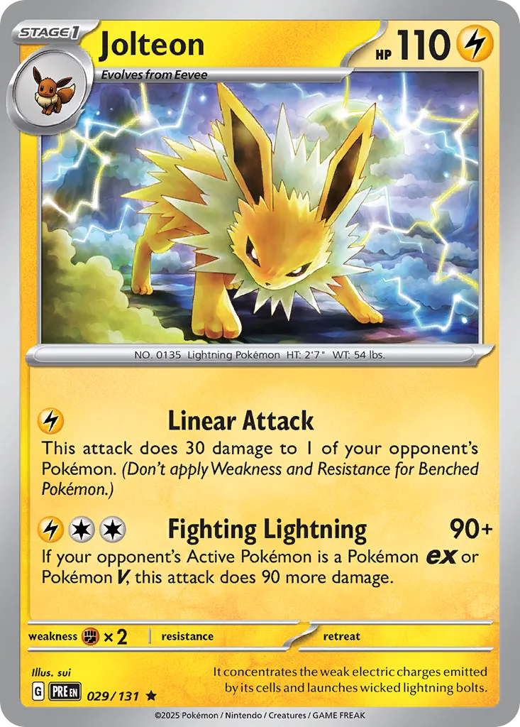 Jolteon 029/180 — Prismatic Evolutions (English Pokémon TCG card)