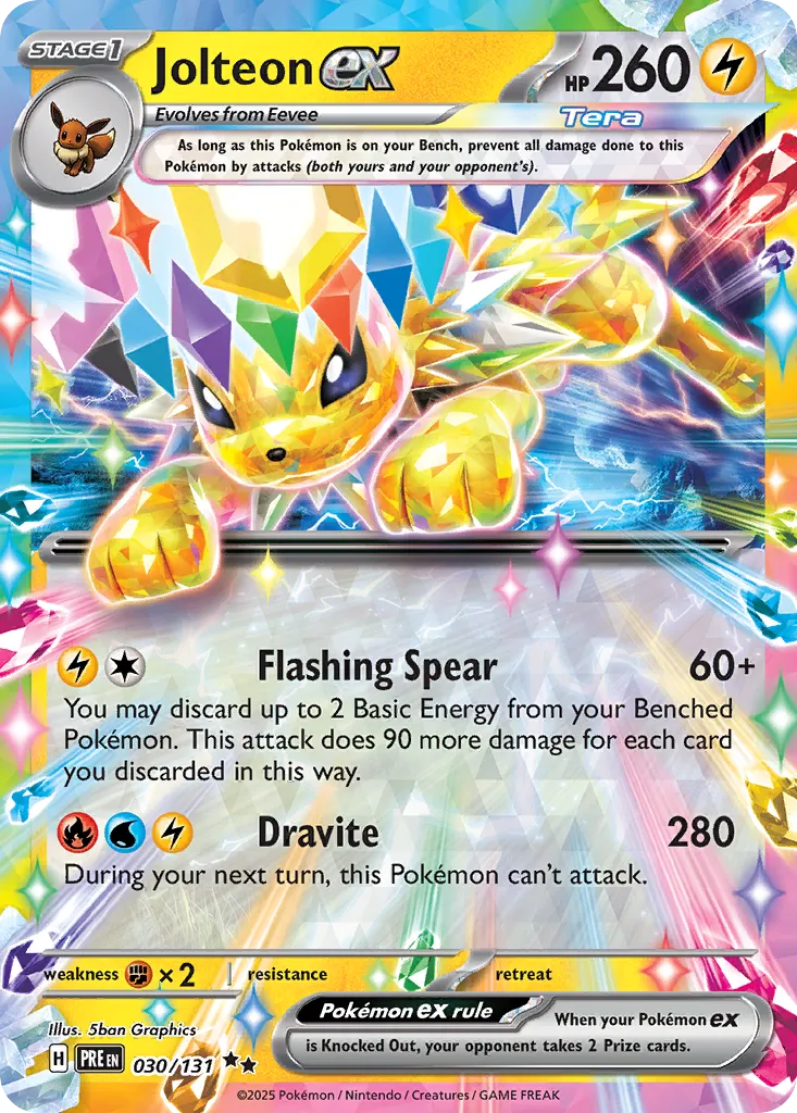 Jolteon ex 030/180 — Prismatic Evolutions (English Pokémon TCG card)