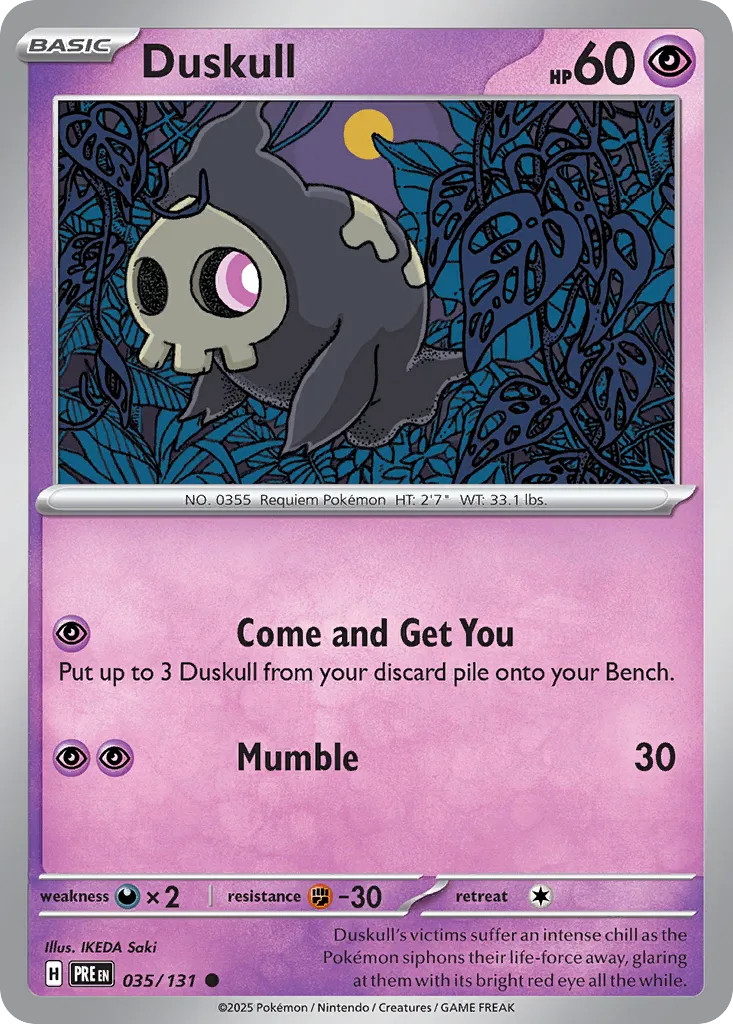 Duskull 035/180 — Prismatic Evolutions (English Pokémon TCG card)