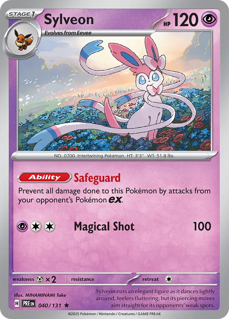 Sylveon 040/180 — Prismatic Evolutions (English Pokémon TCG card)