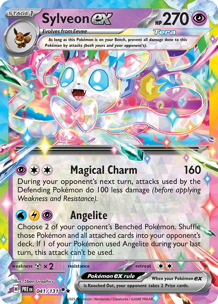 Sylveon ex 041/180 — Prismatic Evolutions (English Pokémon TCG card)