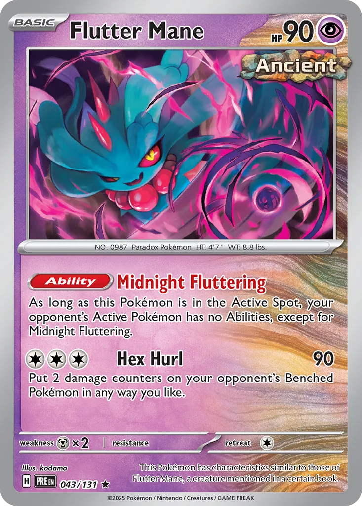 Flutter Mane 043/180 — Prismatic Evolutions (English Pokémon TCG card)