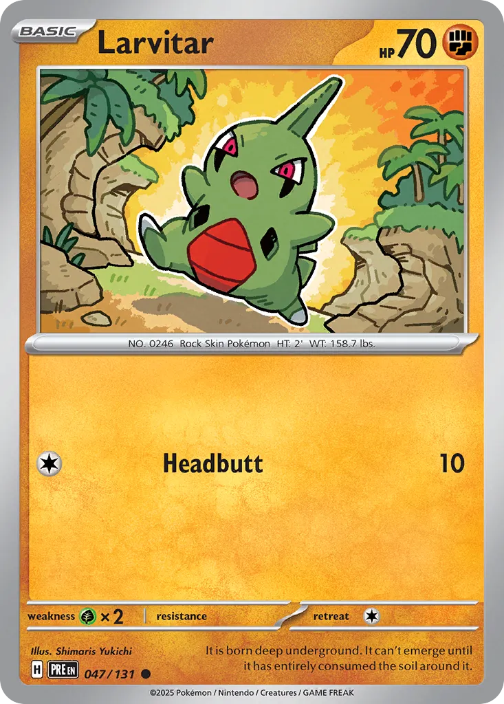 Larvitar 047/180 — Prismatic Evolutions (English Pokémon TCG card)
