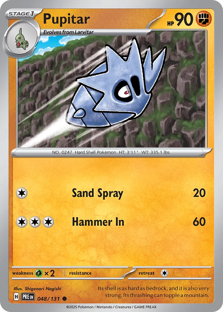 Pupitar 048/180 — Prismatic Evolutions (English Pokémon TCG card)