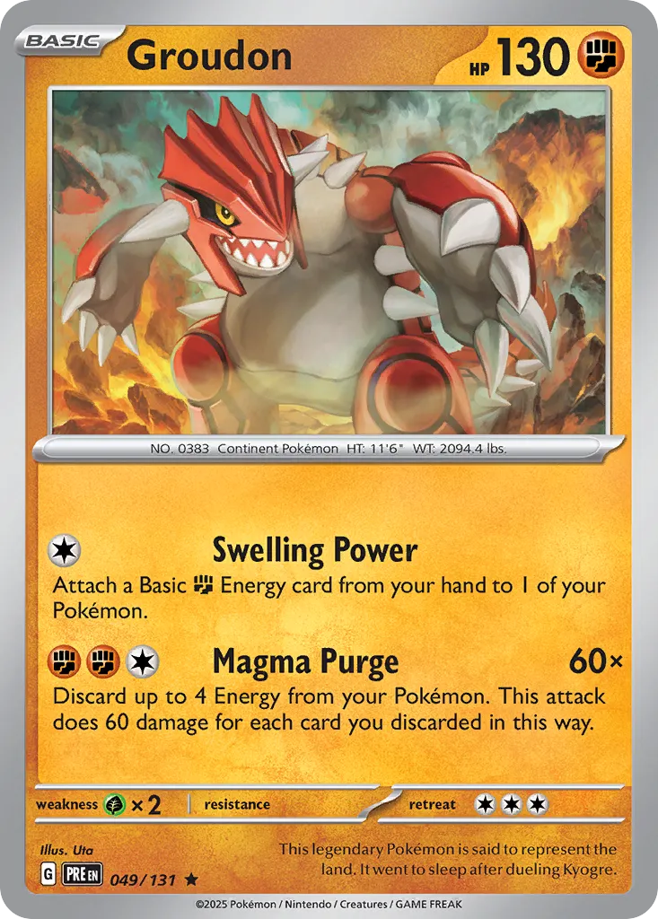 Groudon 049/180 — Prismatic Evolutions (English Pokémon TCG card)