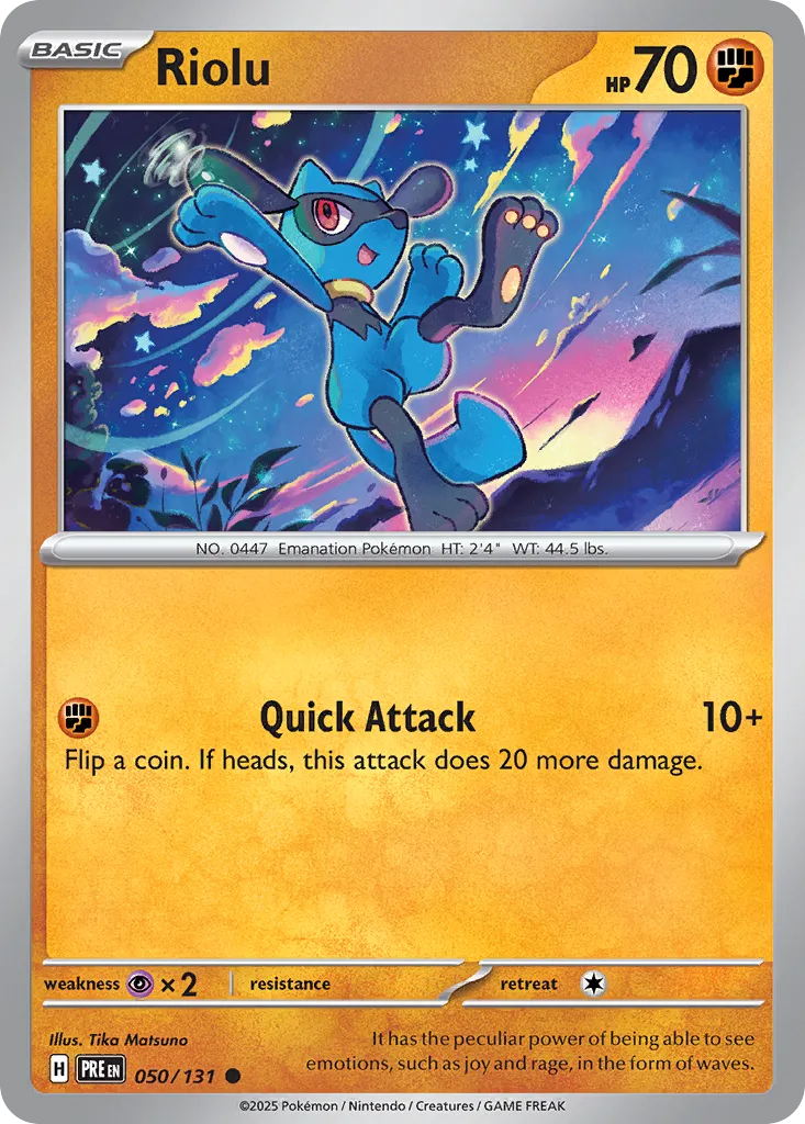 Riolu 050/180 — Prismatic Evolutions (English Pokémon TCG card)