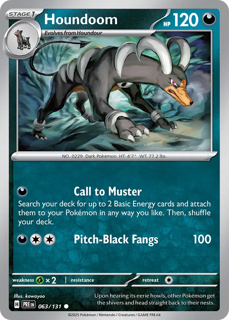 Houndoom 063/180 — Prismatic Evolutions (English Pokémon TCG card)