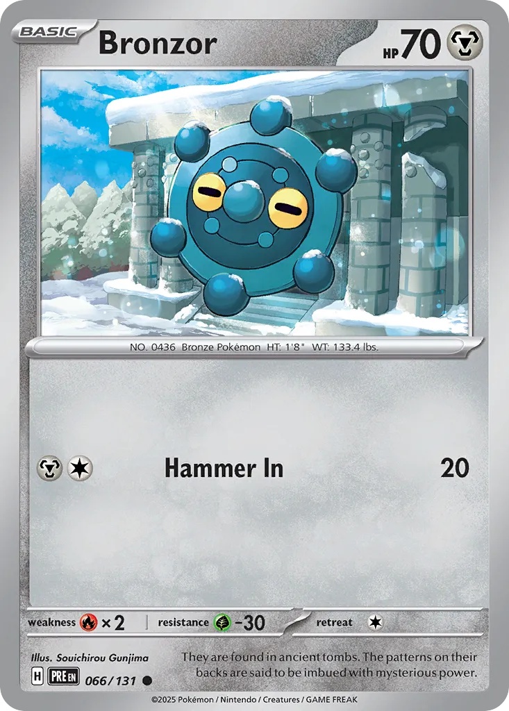 Bronzor 066/180 — Prismatic Evolutions (English Pokémon TCG card)