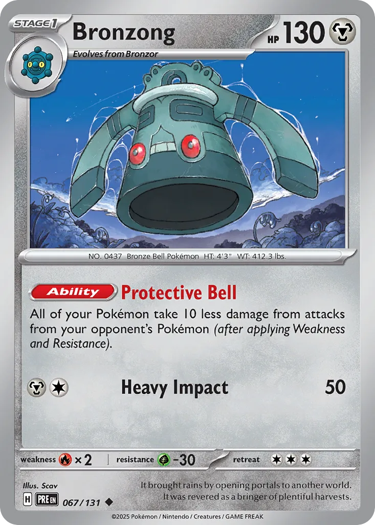 Bronzong 067/180 — Prismatic Evolutions (English Pokémon TCG card)