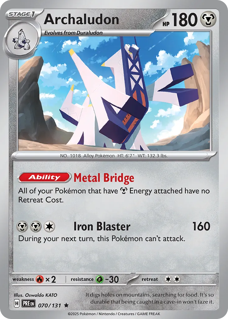 Archaludon 070/180 — Prismatic Evolutions (English Pokémon TCG card)