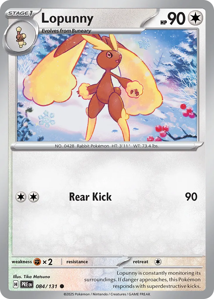 Lopunny 084/180 — Prismatic Evolutions (English Pokémon TCG card)
