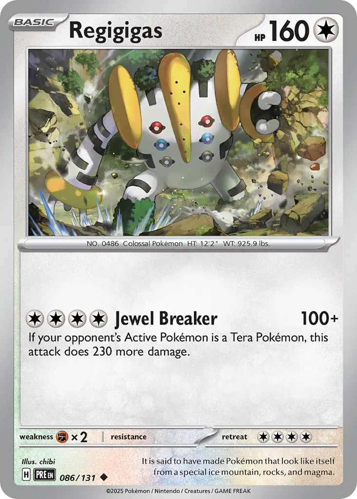 Regigigas 086/180 — Prismatic Evolutions (English Pokémon TCG card)