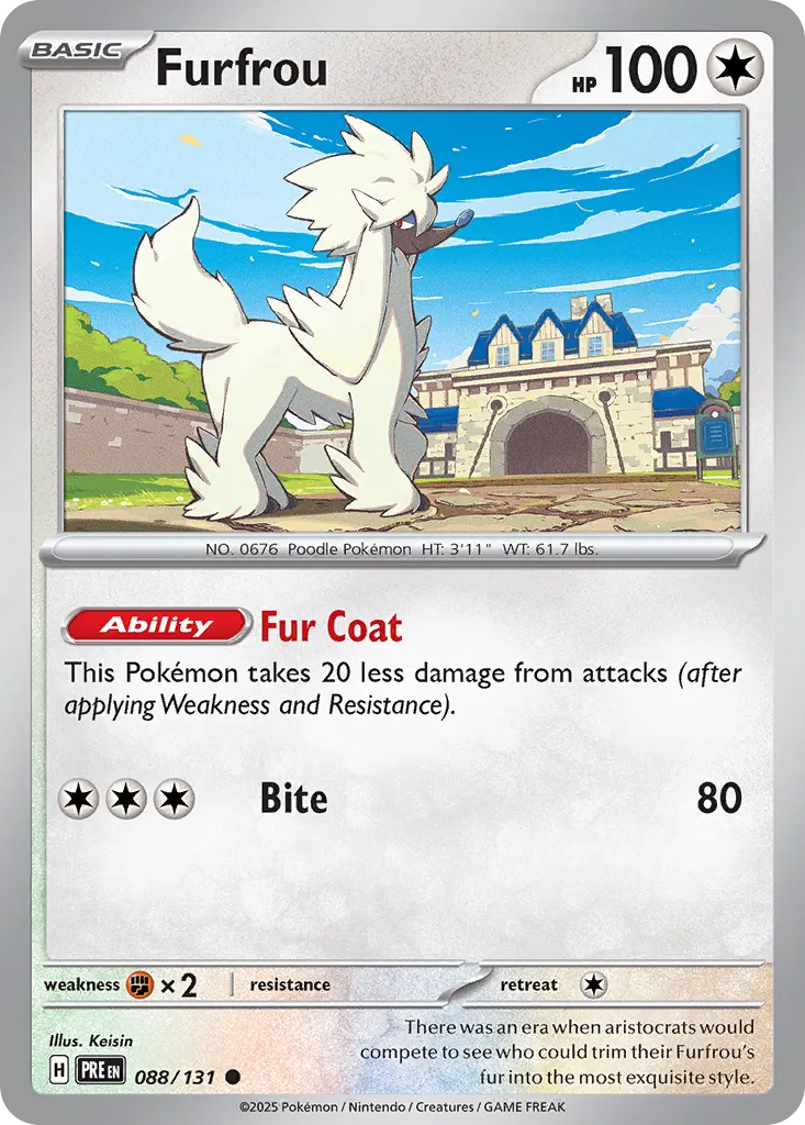 Furfrou 088/180 — Prismatic Evolutions (English Pokémon TCG card)