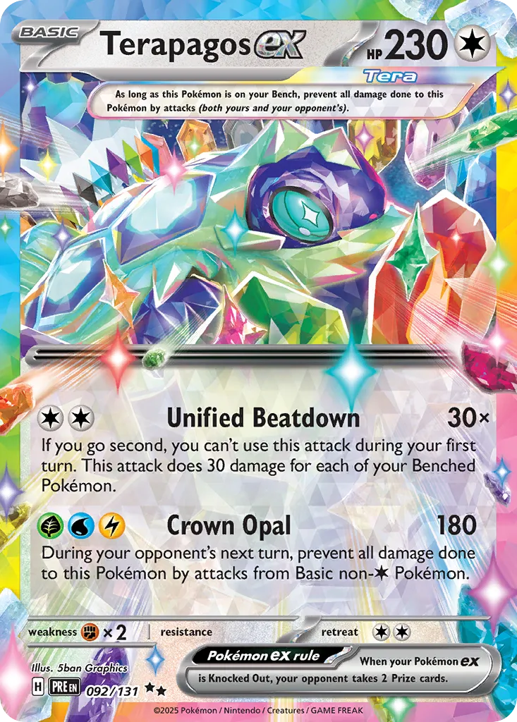 Terapagos ex 092/180 — Prismatic Evolutions (English Pokémon TCG card)