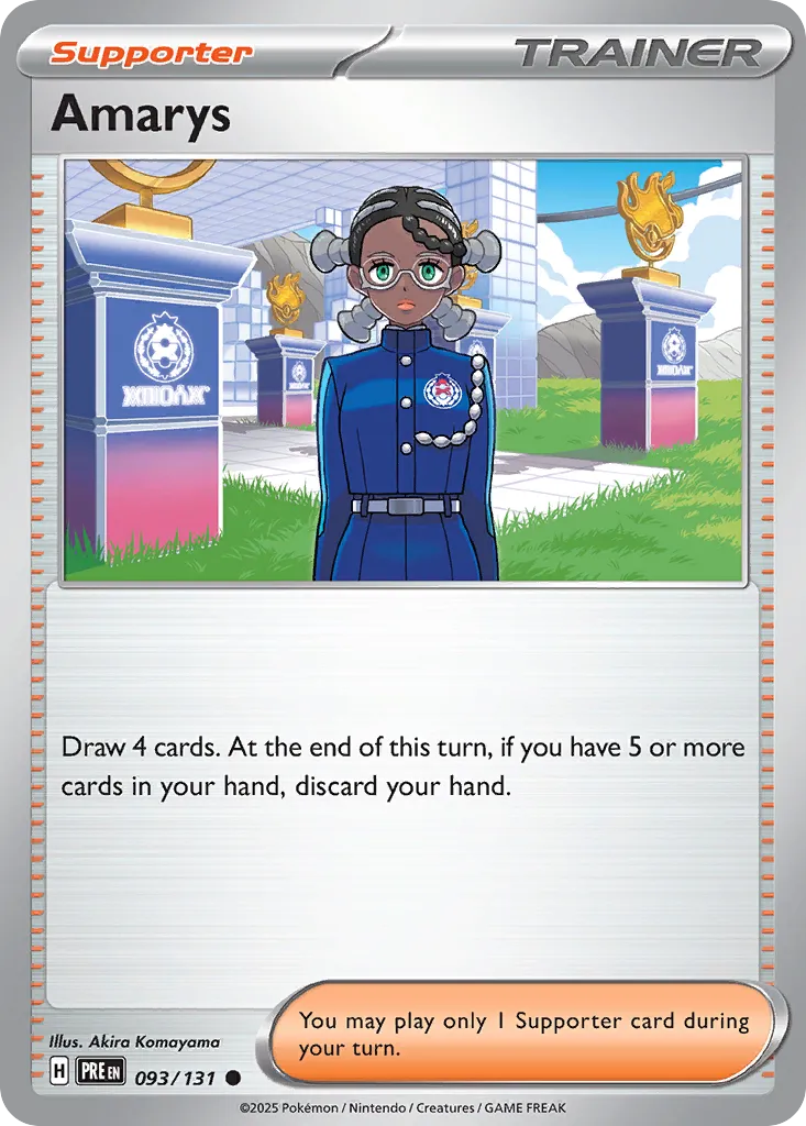 Amarys 093/180 — Prismatic Evolutions (English Pokémon TCG card)