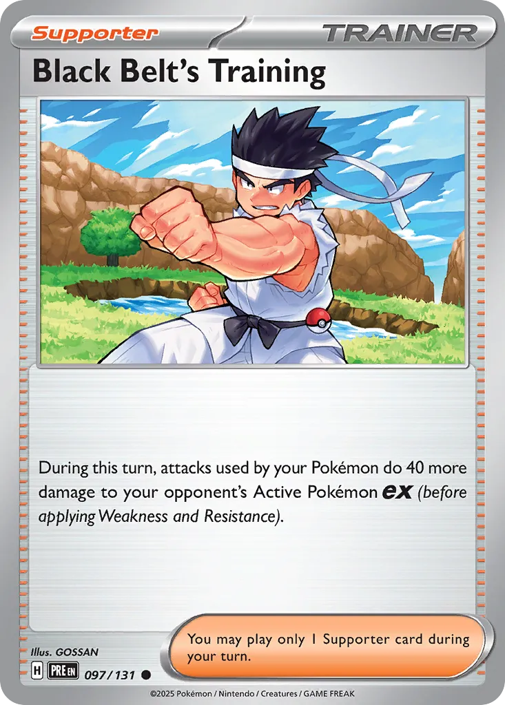 Black Belt's Training 097/180 — Prismatic Evolutions (English Pokémon TCG card)