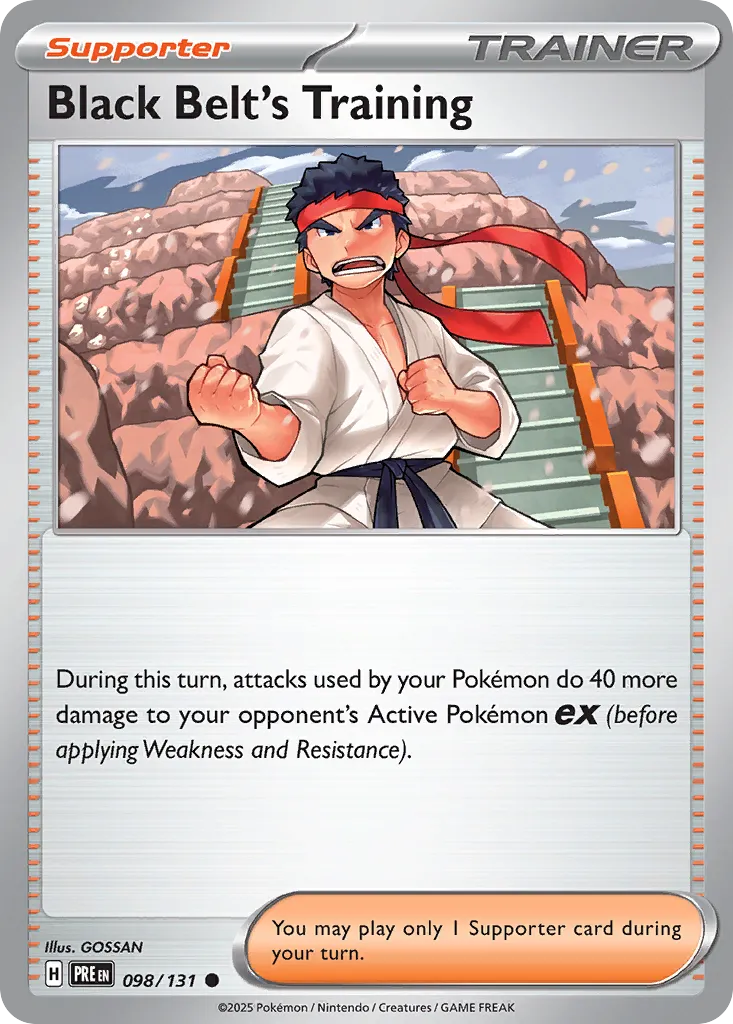Black Belt's Training 098/180 — Prismatic Evolutions (English Pokémon TCG card)