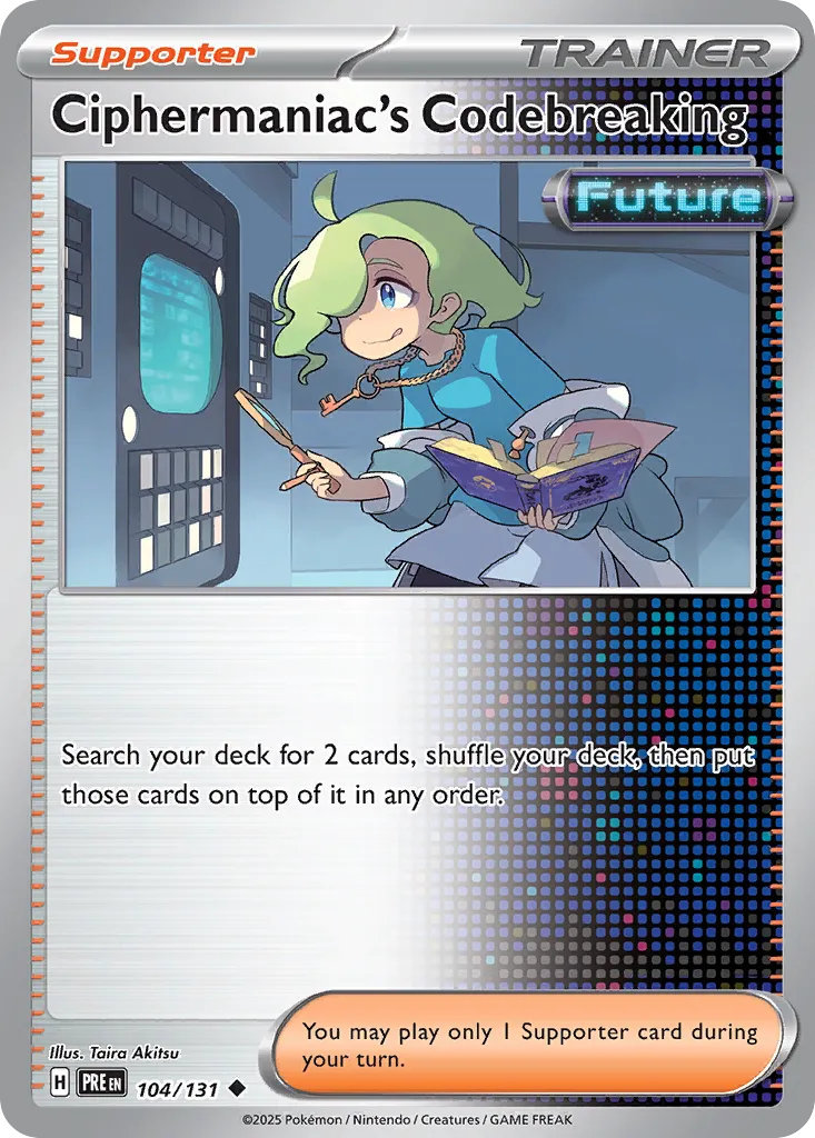 Ciphermaniac's Codebreaking 104/180 — Prismatic Evolutions (English Pokémon TCG card)