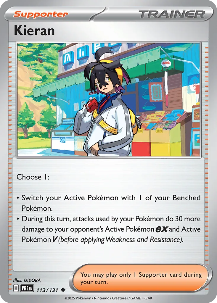 Kieran 113/180 — Prismatic Evolutions (English Pokémon TCG card)