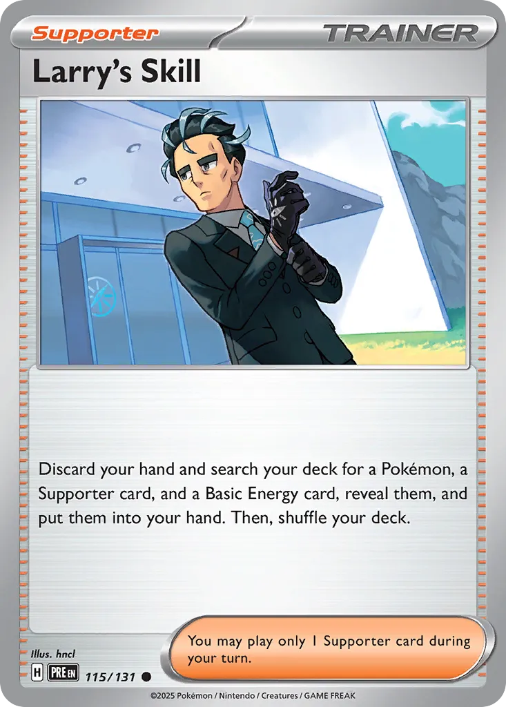Larry's Skill 115/180 — Prismatic Evolutions (English Pokémon TCG card)