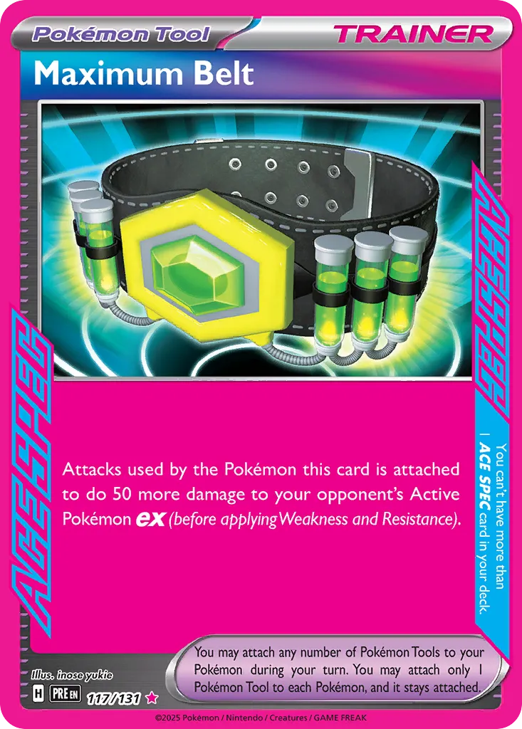 Maximum Belt 117/180 — Prismatic Evolutions (English Pokémon TCG card)