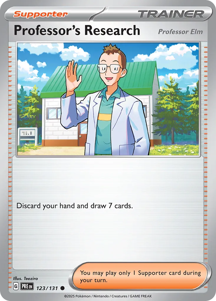Professor's Research 123/180 — Prismatic Evolutions (English Pokémon TCG card)
