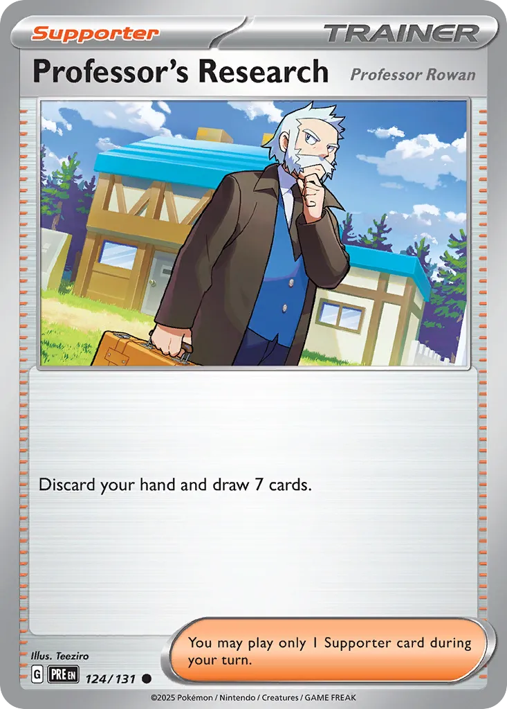 Professor's Research 124/180 — Prismatic Evolutions (English Pokémon TCG card)