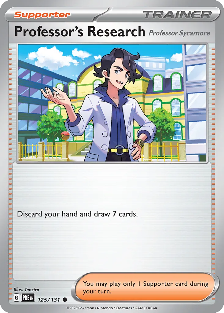 Professor's Research 125/180 — Prismatic Evolutions (English Pokémon TCG card)