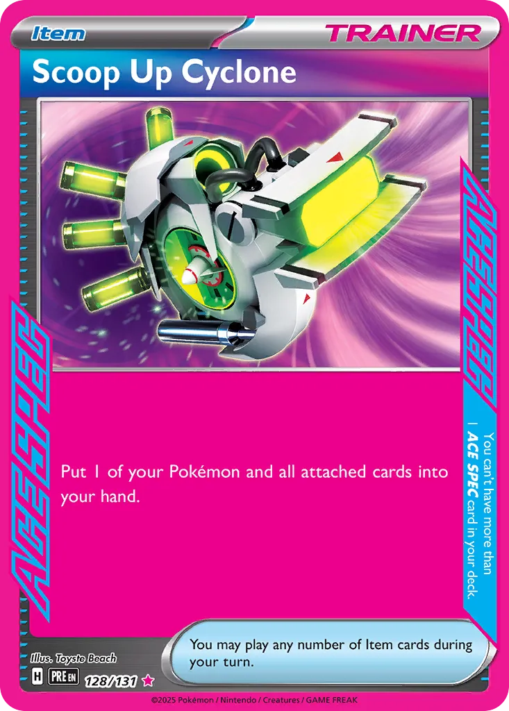 Scoop Up Cyclone 128/180 — Prismatic Evolutions (English Pokémon TCG card)