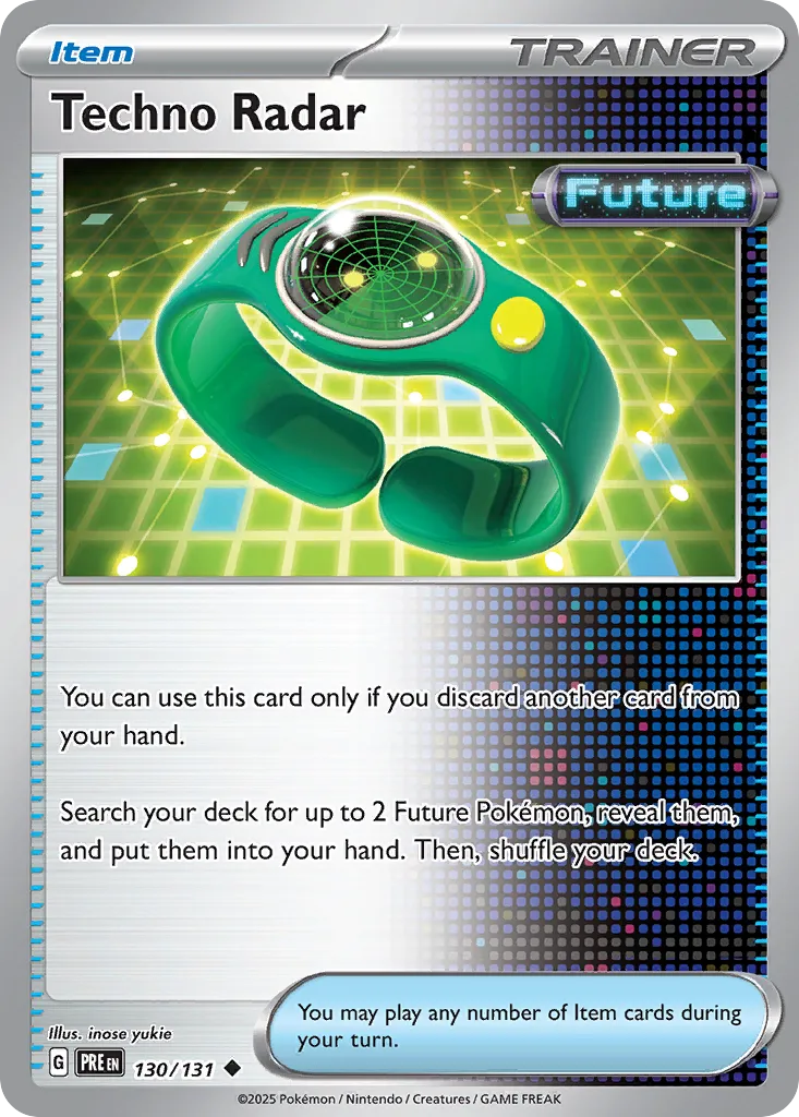 Techno Radar 130/180 — Prismatic Evolutions (English Pokémon TCG card)