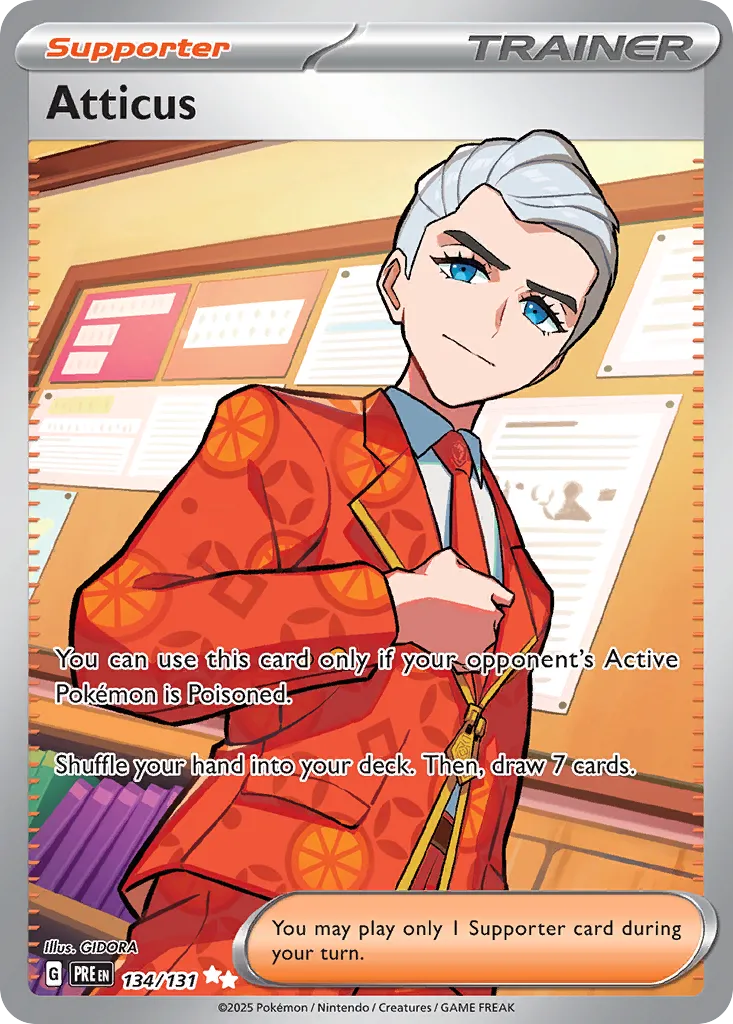 Atticus 134/180 — Prismatic Evolutions (English Pokémon TCG card)