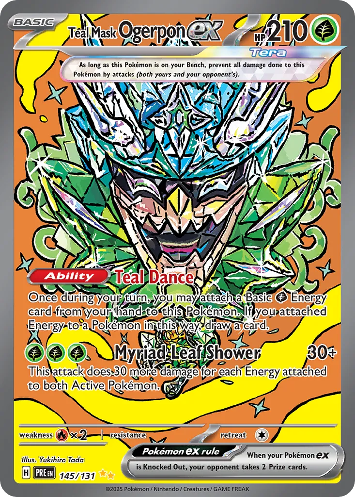 Teal Mask Ogerpon ex 145/180 — Prismatic Evolutions (English Pokémon TCG card)