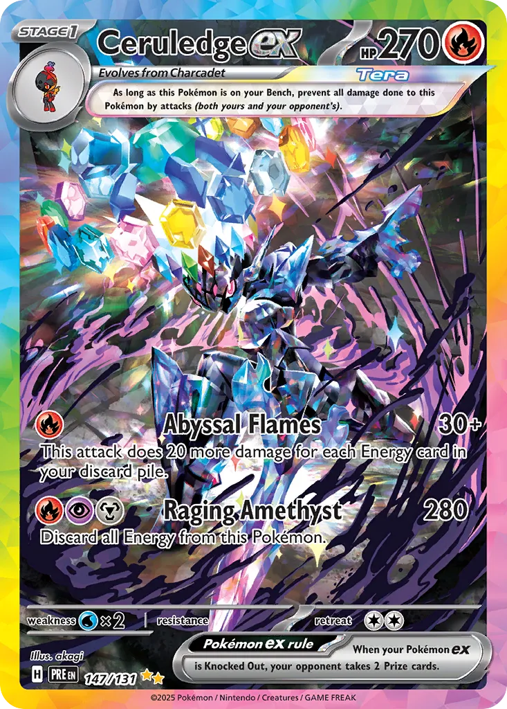 Ceruledge ex 147/180 — Prismatic Evolutions (English Pokémon TCG card)