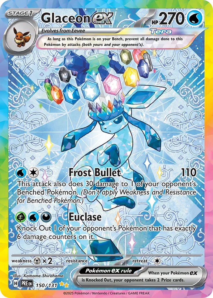 Glaceon ex 150/180 — Prismatic Evolutions (English Pokémon TCG card)