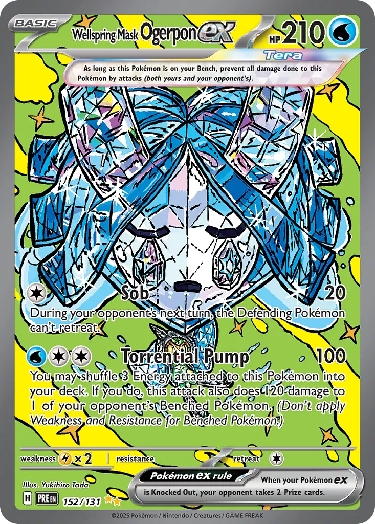 Wellspring Mask Ogerpon ex 152/180 — Prismatic Evolutions (English Pokémon TCG card)