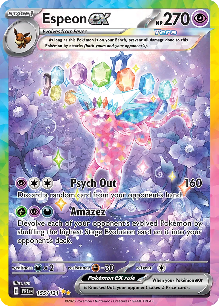 Espeon ex 155/180 — Prismatic Evolutions (English Pokémon TCG card)