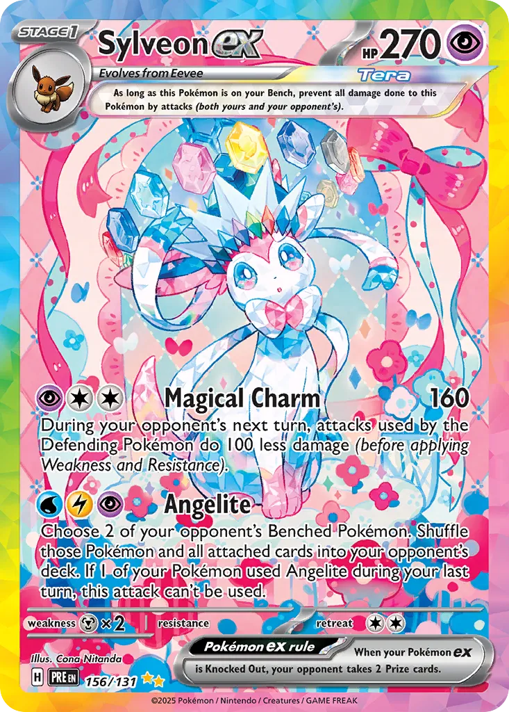 Sylveon ex 156/180 — Prismatic Evolutions (English Pokémon TCG card)