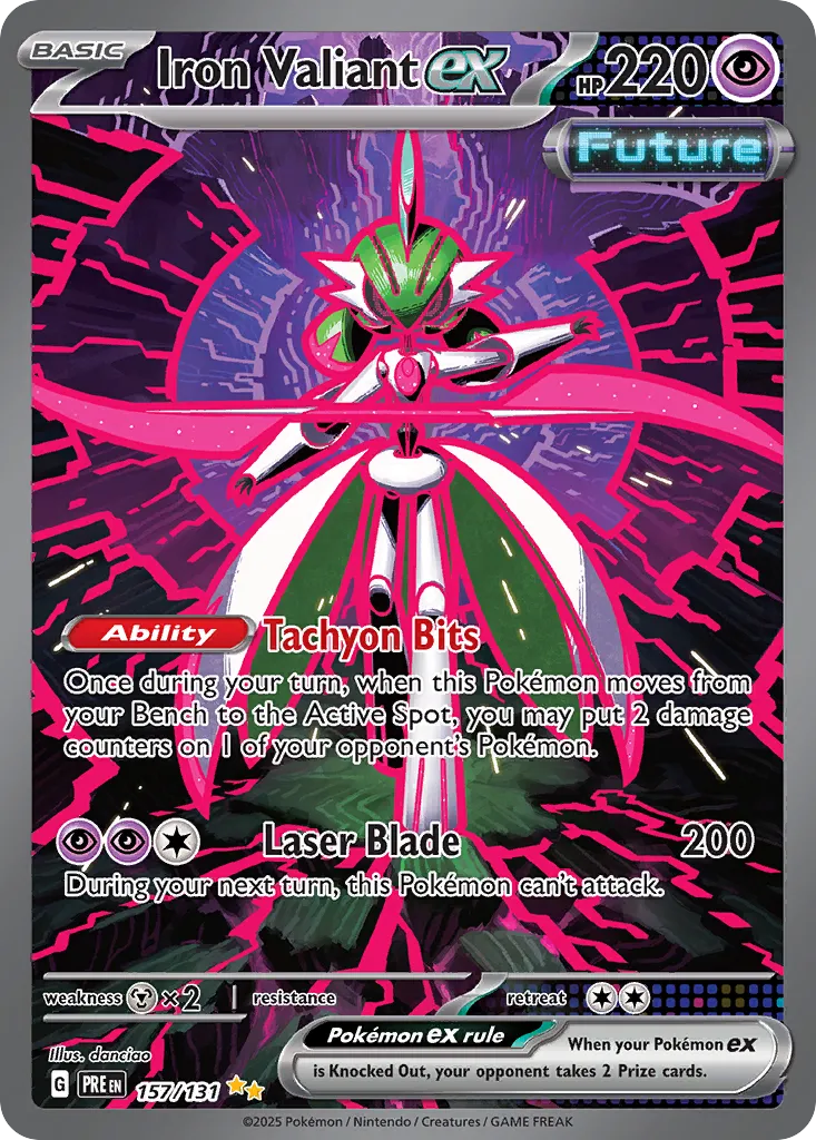 Iron Valiant ex 157/180 — Prismatic Evolutions (English Pokémon TCG card)