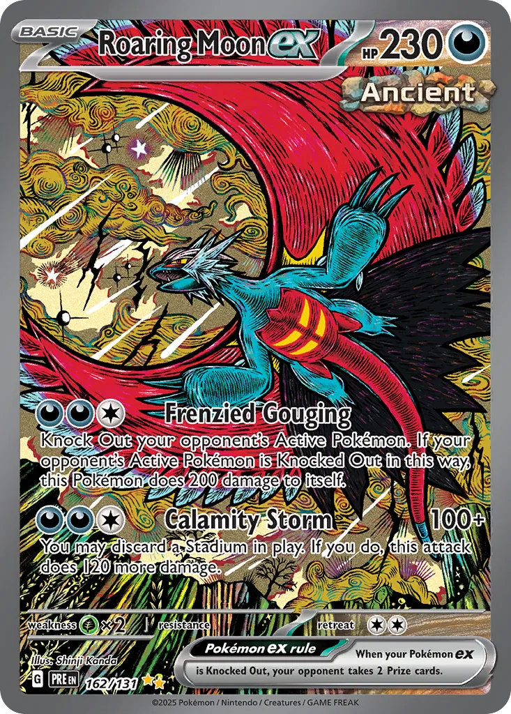 Roaring Moon ex 162/180 — Prismatic Evolutions (English Pokémon TCG card)