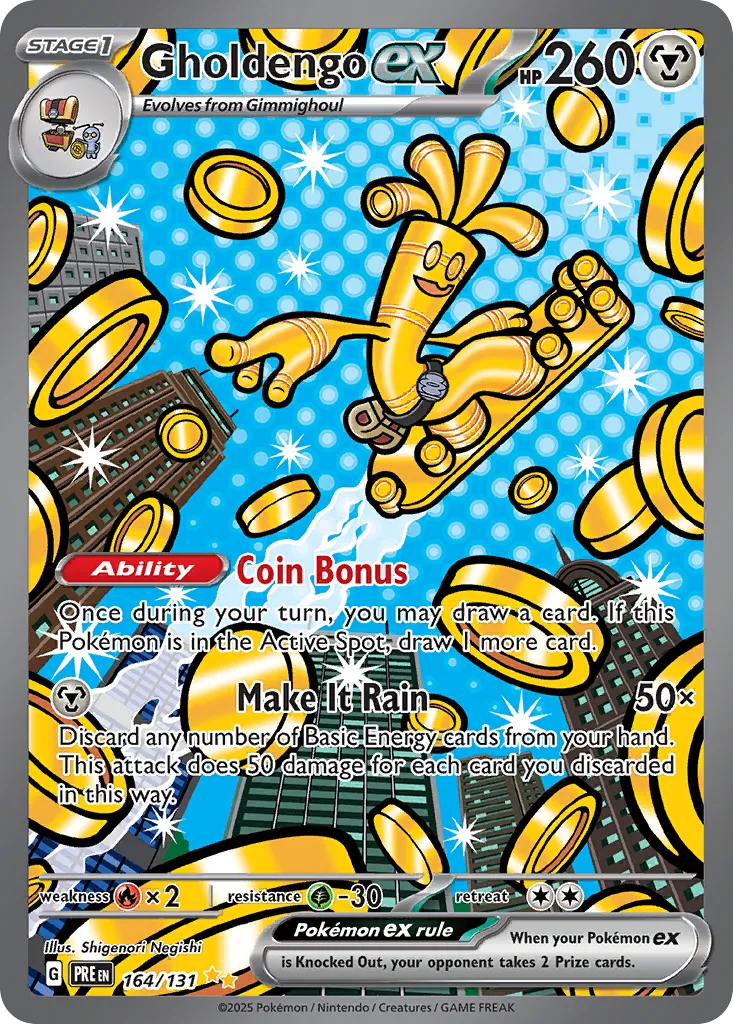 Gholdengo ex 164/180 — Prismatic Evolutions (English Pokémon TCG card)