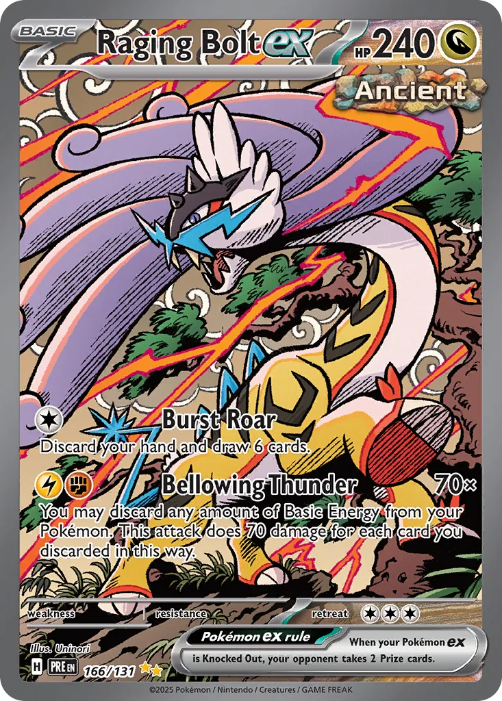 Raging Bolt ex 166/180 — Prismatic Evolutions (English Pokémon TCG card)