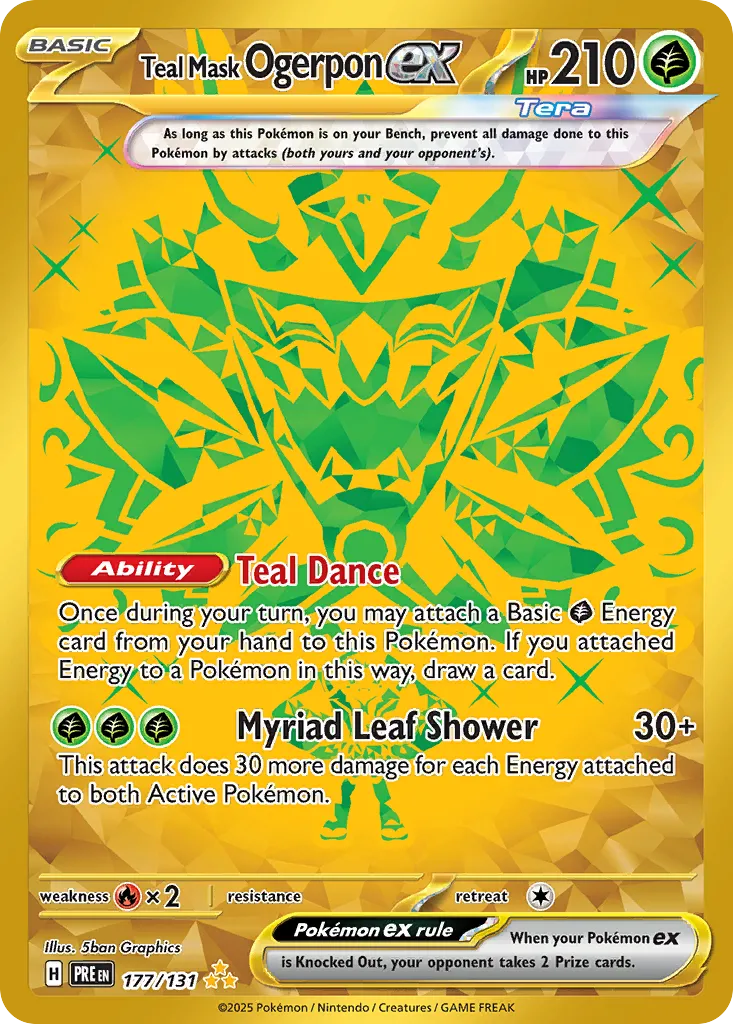 Teal Mask Ogerpon ex 177/180 — Prismatic Evolutions (English Pokémon TCG card)